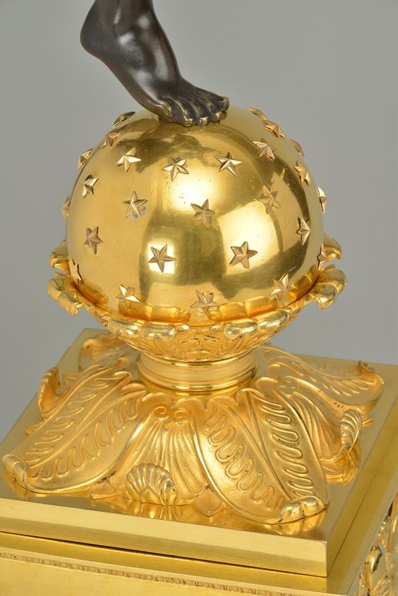 Claude-François Rabiat - A very important pair of empire ormolu and patinated bronze four-light candelabra | MasterArt